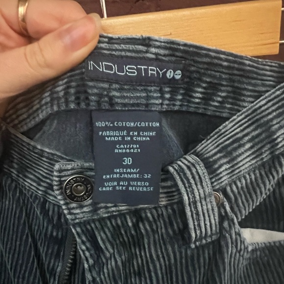 Blue corduroy vintage wide leg pants - Picture 3 of 5